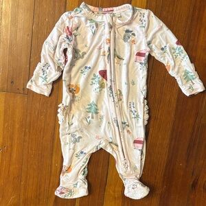 Angel Dear Pink Bamboo Footed Pajamas